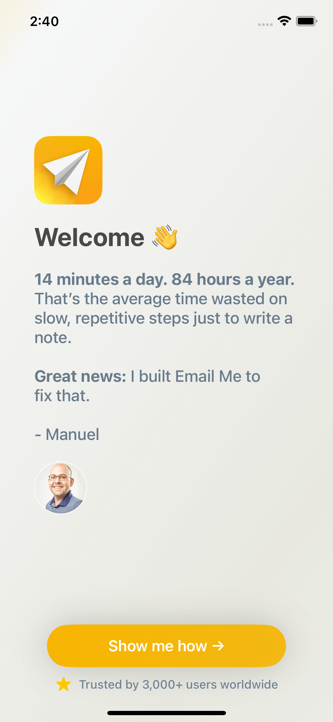 Gráfico de comparación de eficiencia de Email Me App mostrando cómo la toma de notas rápida ahorra horas comparado con apps de email tradicionales con funcionalidad de un toque Gráfico de comparación de eficiencia de Email Me App mostrando cómo la toma de notas rápida ahorra horas comparado con apps de email tradicionales con funcionalidad de un toque