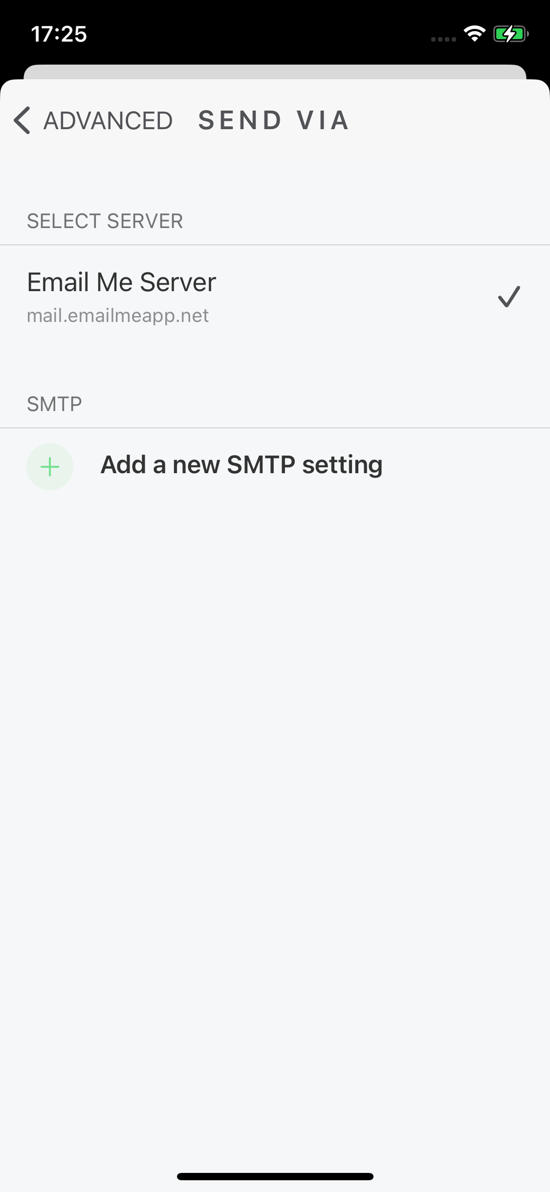 Adding new Gmail SMTP settings in Email Me App